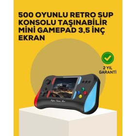 Resim Taşınabilir El Konsolu 500 Oyunlu – Geniş Ekran ve Uzun Pil Ömrü 