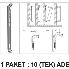 Resim Genel Markalar Yaylı Radyatör Konsolu - 60 Cm Yükseklik Panel İçin Montaj Askısı 1 adet PAKET 10 Li 