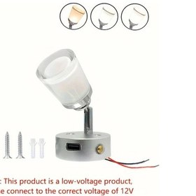 Resim Boatshop1 Myrc 3w Gumus Dokunmatik Kontrollu Led Okuma Lambasi 3 Renk Ayarlanabilir Usb Aydinlatma 1 Adet 