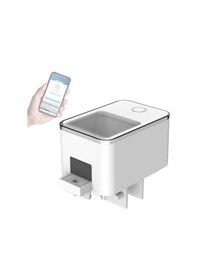 Resim Wifi Intelligent Timing Automatic Feeder Aquarium Goldfish Feeder 100ml Large Capacity Fish Feeder Mobilephone App Control 