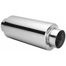 Resim Mufunye 1x Evrensel Egzoz Susturucu 304 Paslanmaz Çelik 2,5 İnç Inelt 2,5 İnç Çıkış 