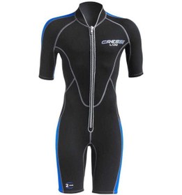 Resim Cressi Lido Man Shorty Dalış Elbisesi Black - Blue 2mm - S Çok Renkli 