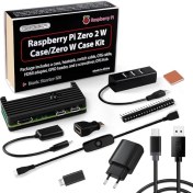Resim Raspberry Pi Zero 2 W Için Case Kit Pi Zero 2 W Alüminyum Pasif Soğutma Kılıfı, Qc3.0 Hızlı Şarj Güç Kaynağı, Isı Emici, 20 Pin Gpıo Başlığı, 4 Port USB Hub,on/off Switch Kablosu (Siyah) 
