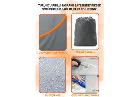 Resim Turuncu Fitilli Vinleks Mini Cooper (4 Mevsim - Gri) 