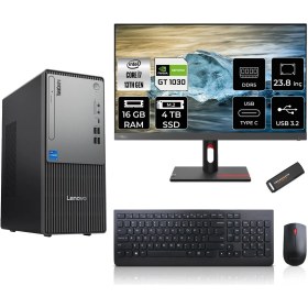 Resim Lenovo Thinkcentre Neo 50T Gen 5 Intel Core I7 13700 16GB 4tb SSD GT1030/4GB 23.8" Fhd Monitör Fdos Masaüstü Bilgisayar & Per4 USB Bellek 12UB000LTRMNT1310 