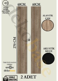 Resim Atlantik Çam 2 Adet 60x270 Cm Yeni Nesil Akustik Ahşap Duvar Paneli 