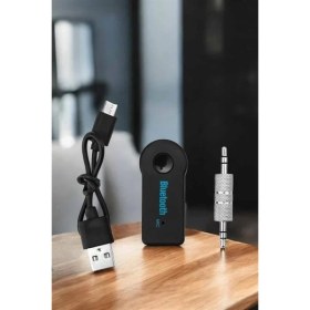 Resim AyrStore Buğz Kablosuz Bluetooth Aux Araç Kiti Siyah Hafıza Kartlı 
