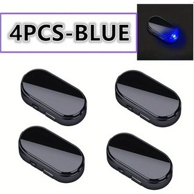 Resim Cloudstore 4 Adet Mini Led Araç İçi Aydınlatma Lambası Mavi Kolay Taşınabilir 