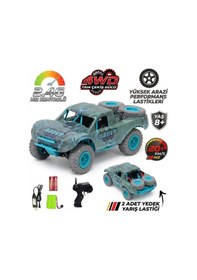 Resim Şarjlı Uzaktan Kumandalı Araba 4x4 Yüksek Hızlı Drift Ve Arazi Aracı 2.4ghz 1:20 Yedek Lastikli Gri 