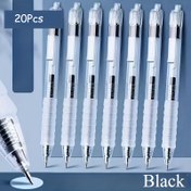 Resim 20 adet Ergonomik Jel Kalem 0.5mm Tükenmez Kalem Geri Çekilebilir Çizim Kalemi Yumuşak Silikon Tutma Sapı, Taşınabilir ve Rahat, Aşınmaya Dayanıklı ve Dayanıklı, Pürüzsüz Yazım, Öğrenciler ve Ofisler için Uygun 