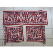 Resim Uşak Kilimi Oto Koltuk Üzeri Serme Kilim Seti 