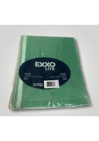 Resim EXXO RENKLI PP POSET DOSYA YESIL A4 100LU 