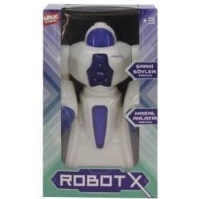 Resim Oyuncak Pilli Işıklı Sesli Robot Mavi 