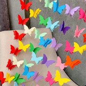 Resim Set, 3D Kağıt Kelebek Garland Buntings Düğün Parti Doğum Günü Festivali Diy Banner Asılı Süslemeler 3D Decor Kelebek Dize Parti Dekor Malzemeleri 