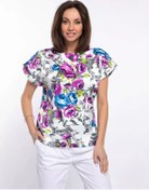 Resim Tolavvano Büyük Beden Yazlık Şık Bluz 180306366 Beyaz 