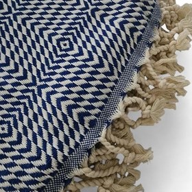 Resim Peştemal Sık Dokuma Derin Deniz Lacivert 