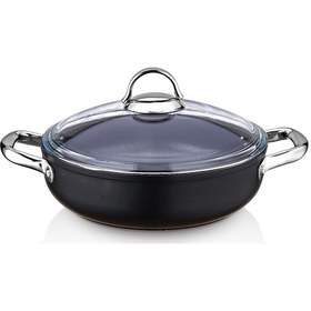 Resim Saflon Titanyum İndüksiyon Tabanlı 26 Cm Kısa Tencere - 3.8 Litre 