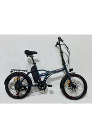 Resim Roxform R-100 Elektrikli Katlanabilir Bisiklet 20 İnç Şehir Bisikleti Mat Mavi 