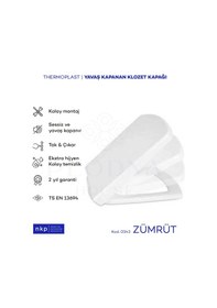 Resim Kare Yavaş Kapanan Klozet Kapağı Zümrüt 