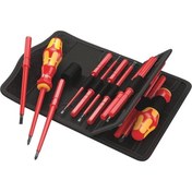 Resim AyrStore 05059030001 Kraftform Kompakt VDE İzoleli 17+1 Universal Uç / Tutamak+Kontrol Kalemi Seti 