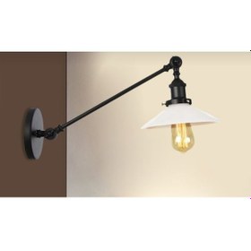 Resim Mylights Mat Siyah Akrobatik Aplik Okuma Lambası Duvar Aplik Siyah 
