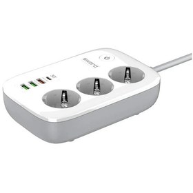Resim Sword SW-3PU1C 30W Type-C Akım Korumalı 3'lü Wi-Fi Akıllı Priz 2 M 