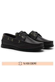 Resim Fine Ayakkabıcılık Hakiki Deri Siyah Dar Kalıp Erkek Loafer Ayakkabı (DEXTER) 39-47 