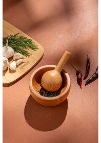 Resim Emsan Rustik Bambu Havan Yuvarlak 