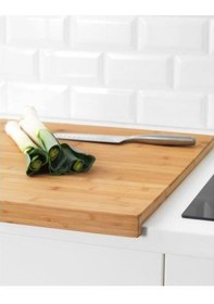 Resim Kenarlı Kesme Tahtası, Bambu MeridyenDukkan 46x53 cm Kullanışlı Doğrama Tahtası 