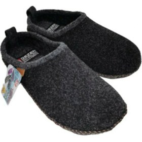 Resim Gezer 13653 Siyah Erkek Keçe Ev Terliği Ses Yapmaz Ve Kaymaz Tabanlı 