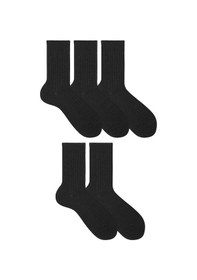 Resim Ozzy Socks Kışlık Siyah Erkek Lambswool Yünlü Uyku Çorabı Soft Touch 1 Çift Siyah 