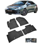 Resim Toyota Corolla Uyumlu Sedan 2019-2022 Sahler 4.5D Havuzlu Paspas Siyah 