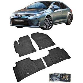 Resim Toyota Corolla Uyumlu Sedan 2019-2022 Sahler 4.5D Havuzlu Paspas Siyah 