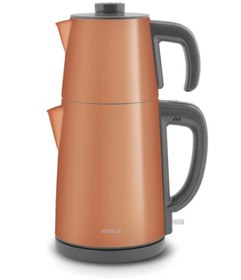 Resim Karaca Gastro Dem 2 in 1 Çelik Inox Çay Makinesi Galactic Bronze 