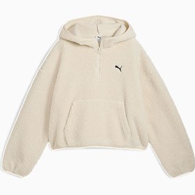 Resim Wardrobe ESSENTIALS Kadın Geniş Kesim Kapüşonlu Polar SWEATSHIRT 