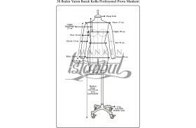 Resim Manken İstanbul 38 Beden Yarım Bacak Yüksek Kalite Tekerlekli Döküm Ayak Kollu Profesyonel Prova Mankeni 