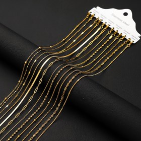 Resim Kadınlar için günlük kullanım ve parti için uygun, uzunluk 44.98 cm olan 12 adet kadın moda zincir kolye seti, doğum günü hediyesi 