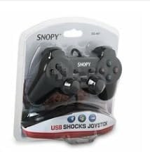 Resim SNOPY SG-401 USB Kablolu Oyun Kolu, Siyah, Titreşimli, 15 Tuş, 2 Analog, 8 Yön Tetikleyici, 1.8mt Kablo 