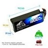 Resim Leopard Power 1800 Mah 11.1v 3s 25c Lityum Polimer Lipo Batarya Pil T Plug 