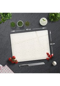 Resim Cam Kesme Tahtası Seramik Desen 30cm X 40cm- Açık Fon 