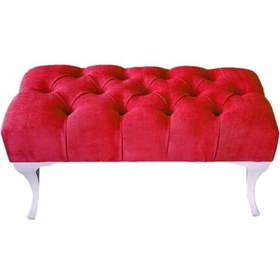 Resim İndirim Çadırı Vinda Kapitoneli Kapıönü Ayak Ucu Bench Puf 75 Cm. 