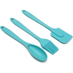 Resim 1 Slikon Spatula +1 Adet Slilkon Yumurta Fırçası + 1 Adet kaşık 3 