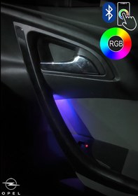 Resim Opel Astra J Rgb Iç Kapı Led Ambiyans Aydınlatma 128 Renk App Kontrolü Uygulama İle Kontrol Edilebilir 