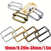 Resim 10 adet Metal Ayarlanabilir Kayış Tokaları Tri-Glide Dikdörtgen Ayarlayıcı Kayış Kaydırıcı Sırt Çantası Giyim Donanım Aksesuarları için 