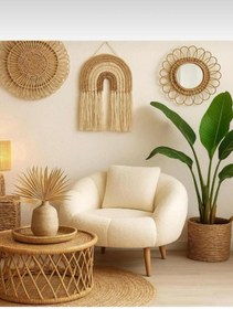 Resim ZİERRA Lida Mocca Teddy Beyaz Peluş Berjer Kırlent Hediyeli 