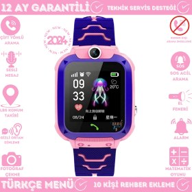 Resim BabySmart Q12 LBS Konumlu Akıllı Çocuk Takip Saati Sim Kartlı Arama, Kameralı, Gizli Dinleme Özellikli 