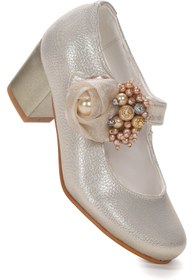 Resim KARAMAZI 751 Vakko Günlük Kız Çocuk 4 Cm Topuk Babet Ayakkabı 