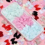 Resim 100 Adet/paket Renkli Polyester İplik Yaylı Süsler, Saç Dekorasyon Aksesuarları Için 