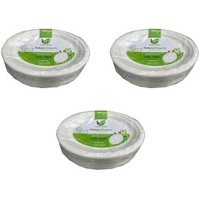 Resim Roll-up Nature Ekolojik Karton Kağıt Tek Kullanımlık Oval Tabak - 20x26 Cm. - 50 Adetlik 3 Paket 