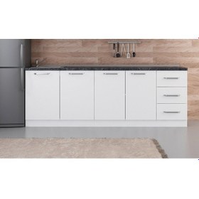Resim Minar 235 Cm Mutfak Dolabı Beyaz 235-B1-Alt Modül Beyaz 